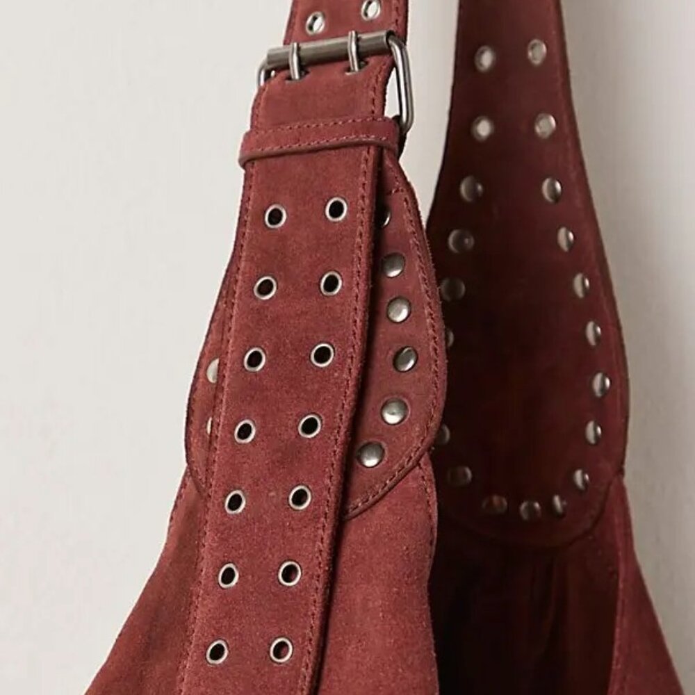 Free People Sage Suede Bucket Bag, Gorgeous Cinnamon Color - Picture 2 of 6